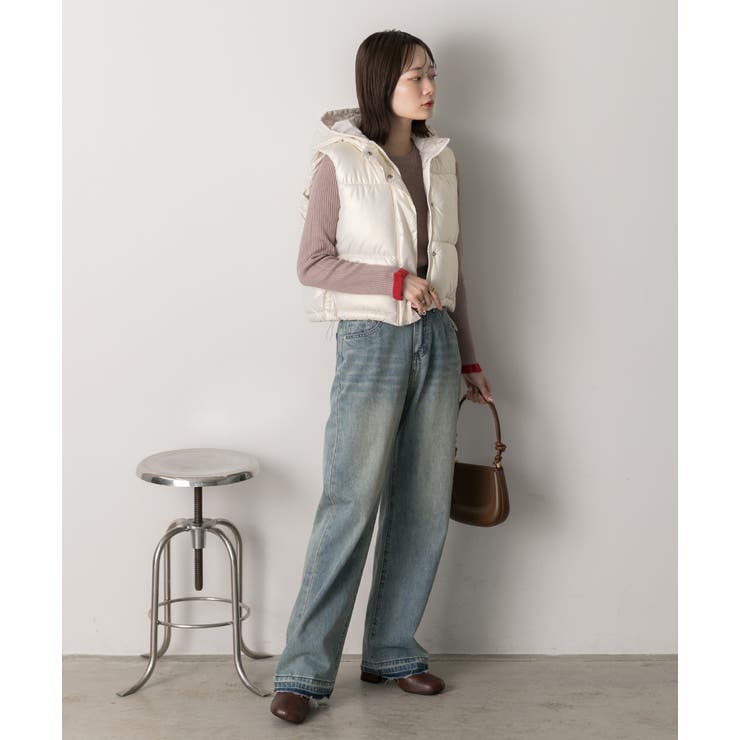 裾デザイン ストレートデニム | ad thie | 詳細画像30 