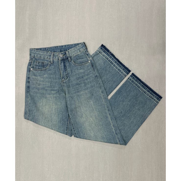 裾デザイン ストレートデニム | ad thie | 詳細画像38 