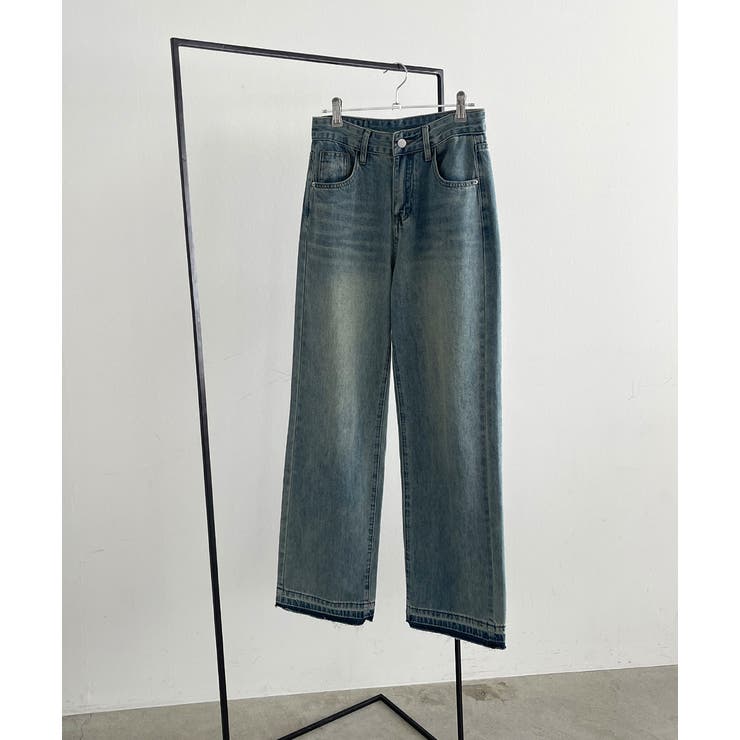 裾デザイン ストレートデニム | ad thie | 詳細画像44 