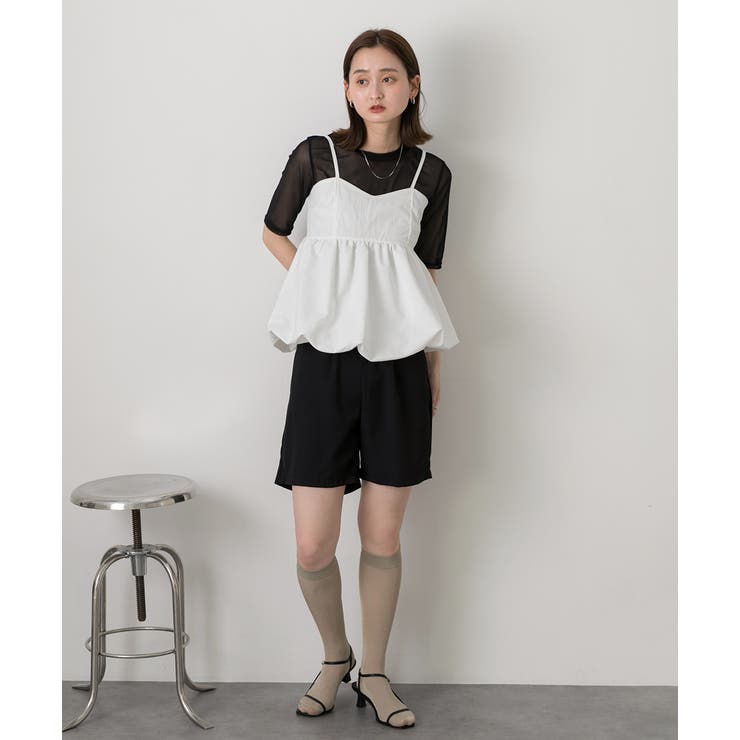 新品タグ付き】OBLI バルーンキャミトップス お値下げしました