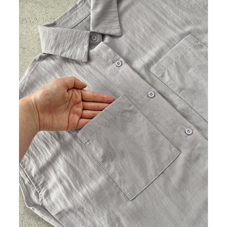 裾リボン フレンチスリーブシャツ | ad thie | 詳細画像32 