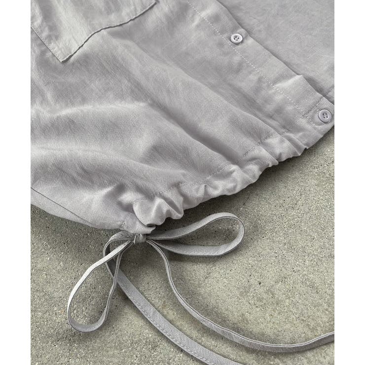 裾リボン フレンチスリーブシャツ | ad thie | 詳細画像33 