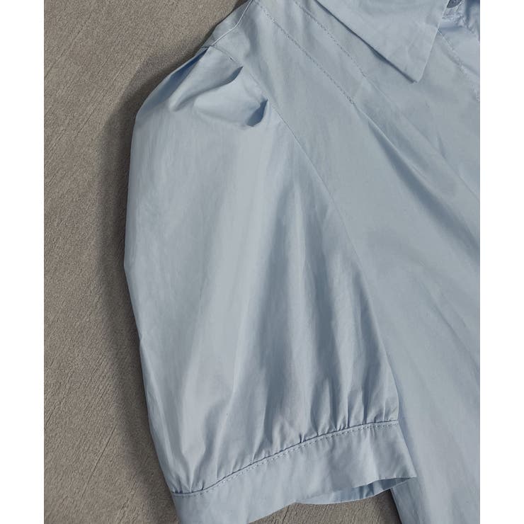 パフスリーブ ヘムフリルショートブラウス | ad thie | 詳細画像23 