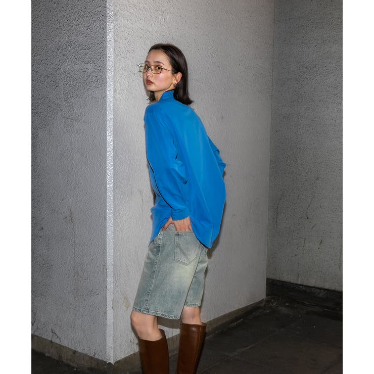 オーバーサイズ ベーシックカラーシャツ | ad thie | 詳細画像10 