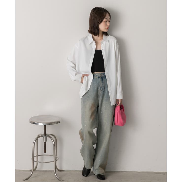 オーバーサイズ ベーシックカラーシャツ | ad thie | 詳細画像15 