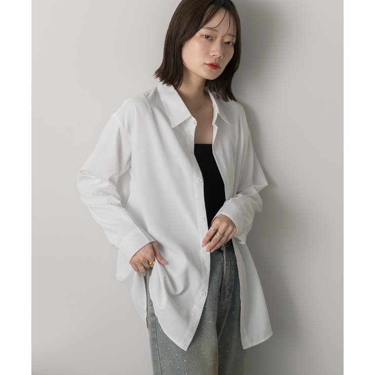 オーバーサイズ ベーシックカラーシャツ | ad thie | 詳細画像16 