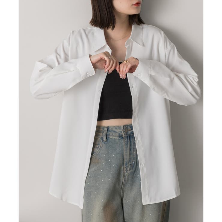 オーバーサイズ ベーシックカラーシャツ | ad thie | 詳細画像17 