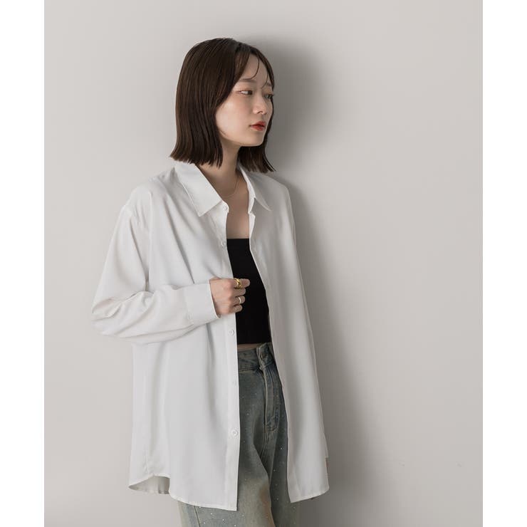 オーバーサイズ ベーシックカラーシャツ | ad thie | 詳細画像18 