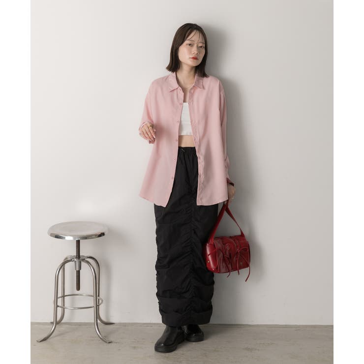 オーバーサイズ ベーシックカラーシャツ | ad thie | 詳細画像23 