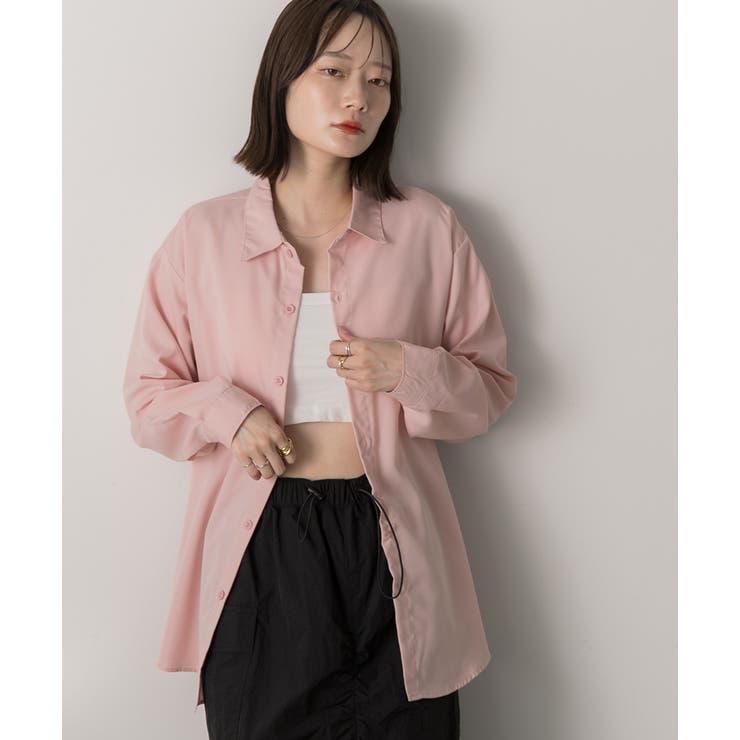 オーバーサイズ ベーシックカラーシャツ | ad thie | 詳細画像24 