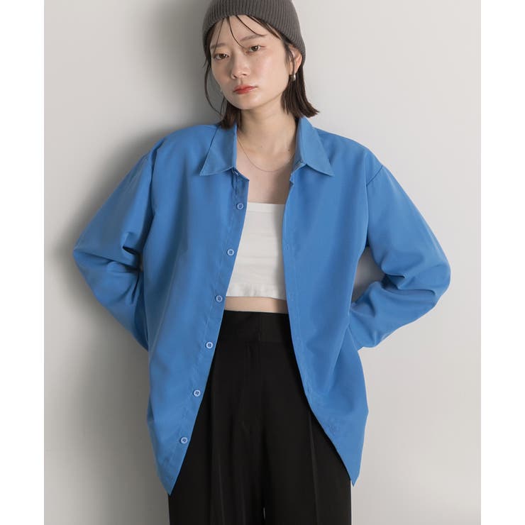 オーバーサイズ ベーシックカラーシャツ | ad thie | 詳細画像3 