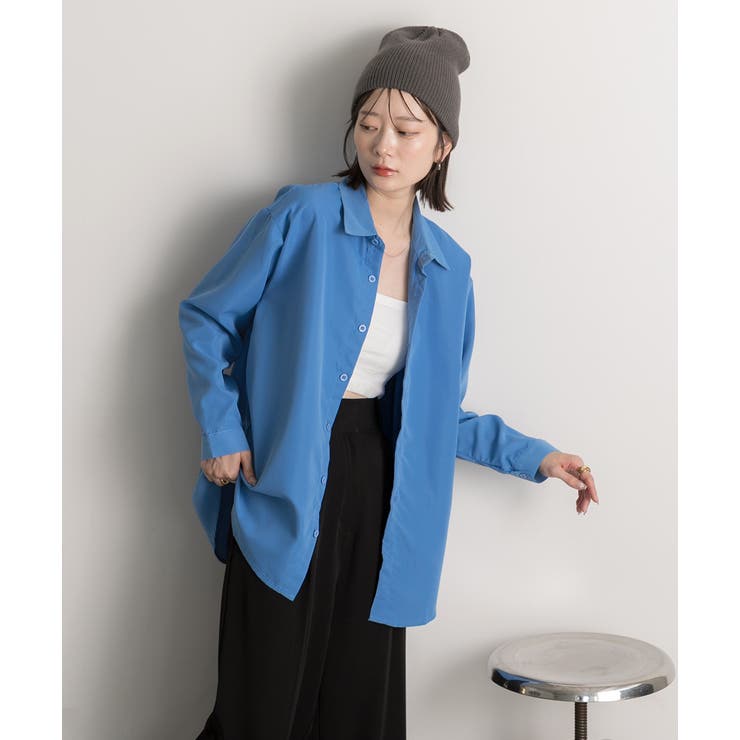 オーバーサイズ ベーシックカラーシャツ | ad thie | 詳細画像6 