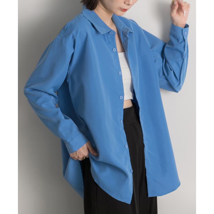 オーバーサイズ ベーシックカラーシャツ | ad thie | 詳細画像9 