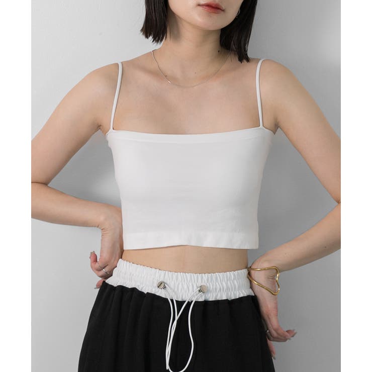 オフホワイト | カップ付ブラトップキャミ | ad thie
