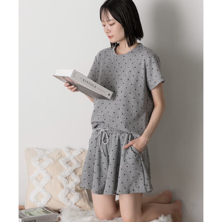 ドット柄・半袖 ルームウエア | ad thie | 詳細画像17