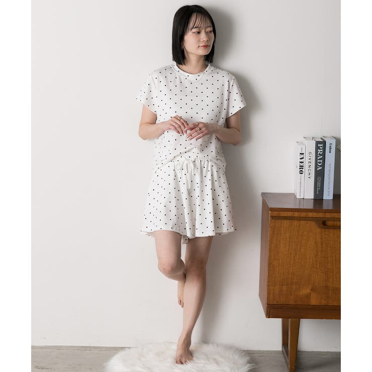 ドット柄・半袖 ルームウエア | ad thie | 詳細画像2