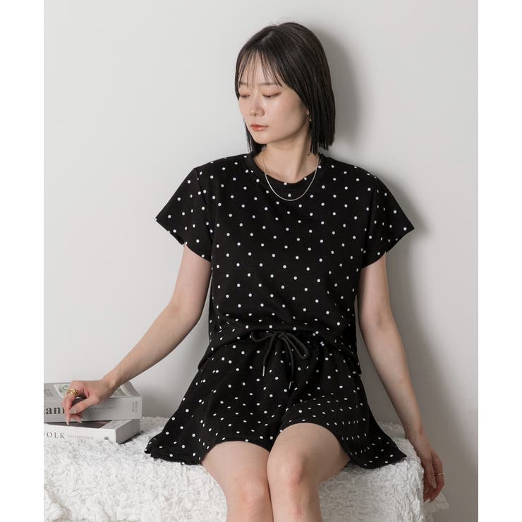 ドット柄・半袖 ルームウエア | ad thie | 詳細画像9