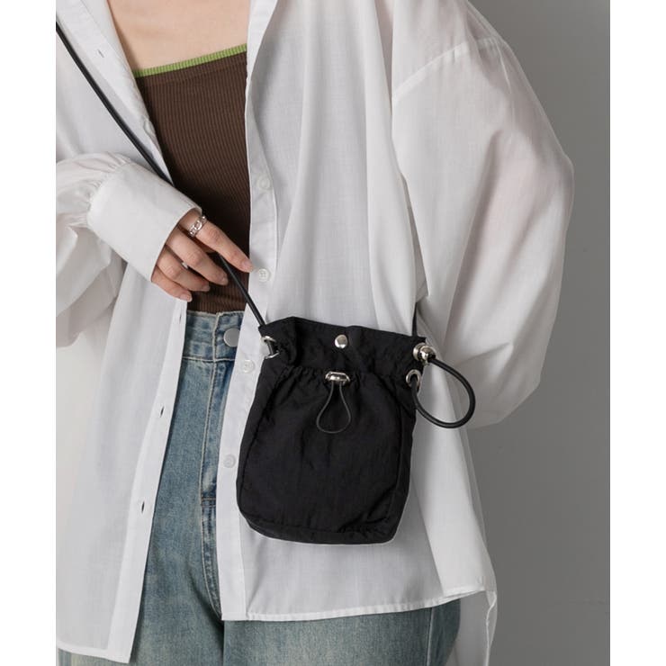 ドロストデザイン コンパクトショルダーバッグ | ad thie | 詳細画像10 