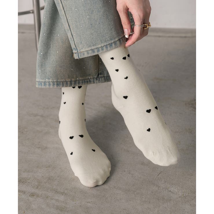 ミニハート刺繍ソックス | ad thie | 詳細画像9 