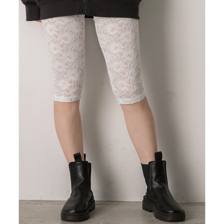 切り替えレース ハーフレギンスパンツ | ad thie | 詳細画像13 