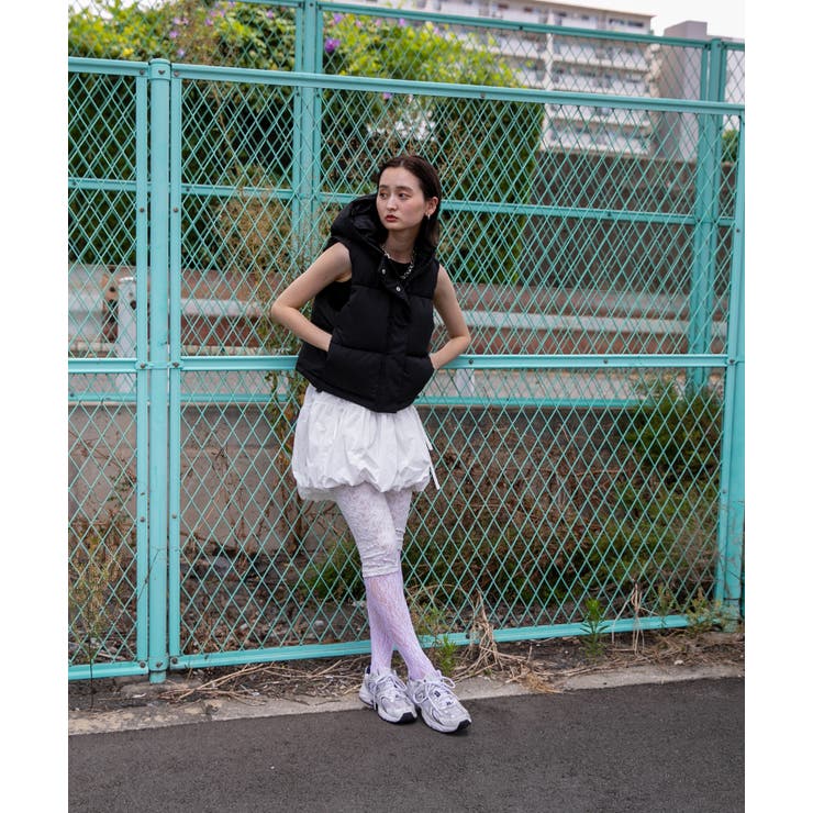 切り替えレース ハーフレギンスパンツ | ad thie | 詳細画像14 