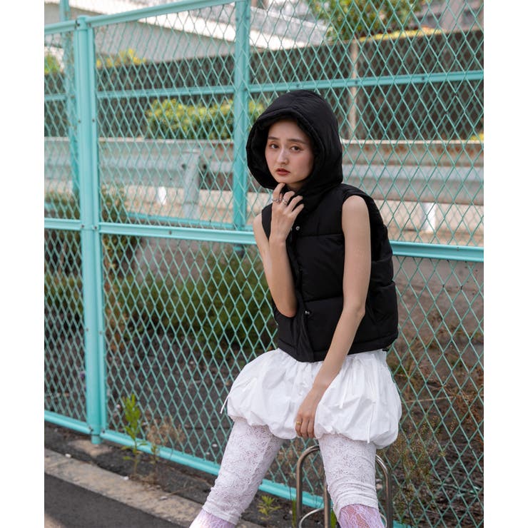 切り替えレース ハーフレギンスパンツ | ad thie | 詳細画像17 