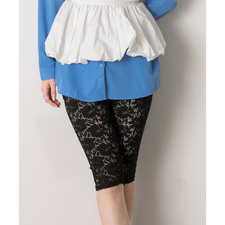 切り替えレース ハーフレギンスパンツ | ad thie | 詳細画像24 