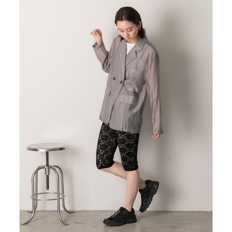 切り替えレース ハーフレギンスパンツ | ad thie | 詳細画像26 