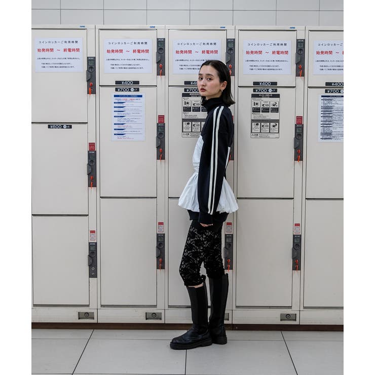 切り替えレース ハーフレギンスパンツ | ad thie | 詳細画像28 