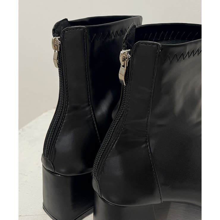 スクエアトゥ  ショートブーツ | ad thie | 詳細画像25 