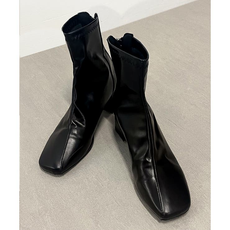 スクエアトゥ  ショートブーツ | ad thie | 詳細画像28 