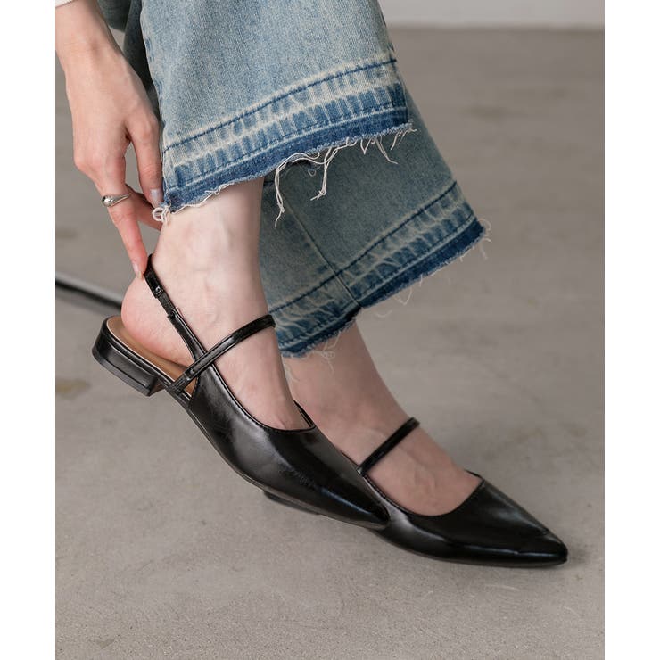 ポインテッドトゥ フラットシューズ | ad thie | 詳細画像17 