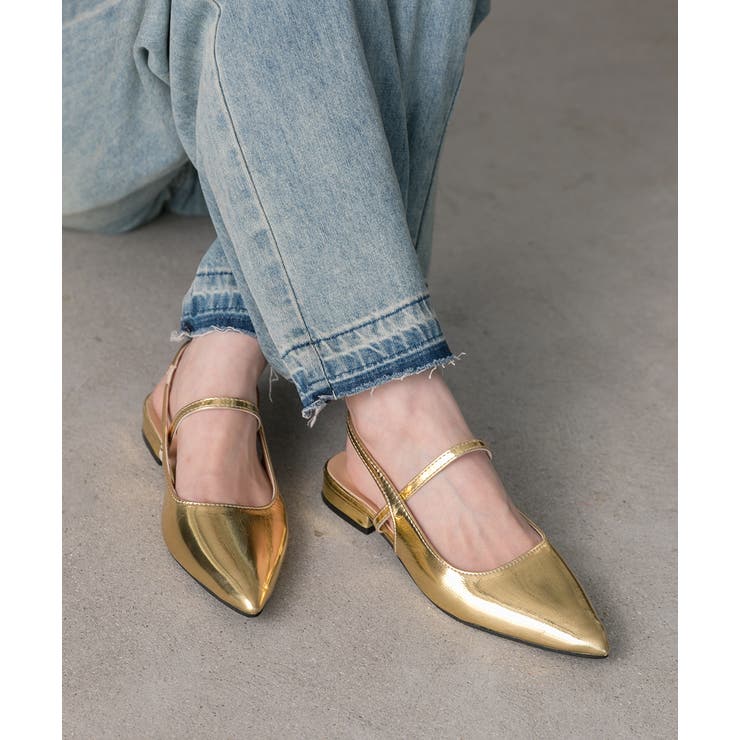 ポインテッドトゥ フラットシューズ | ad thie | 詳細画像2 