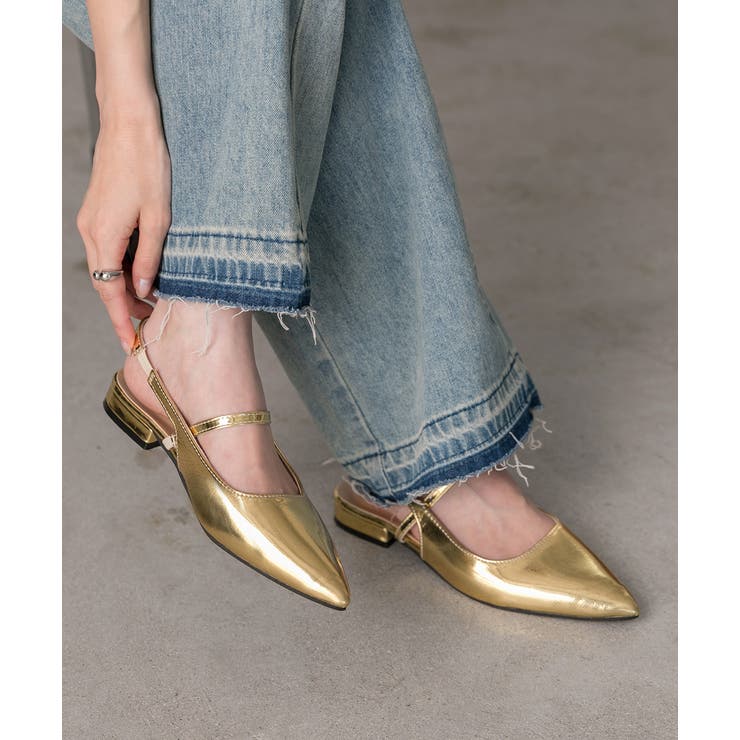 ポインテッドトゥ フラットシューズ | ad thie | 詳細画像3 