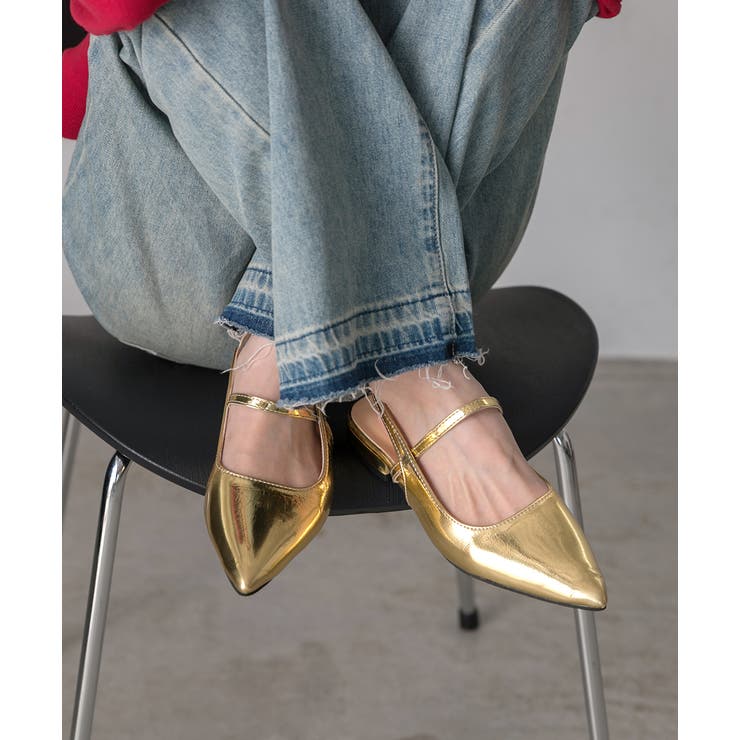 ポインテッドトゥ フラットシューズ | ad thie | 詳細画像4 