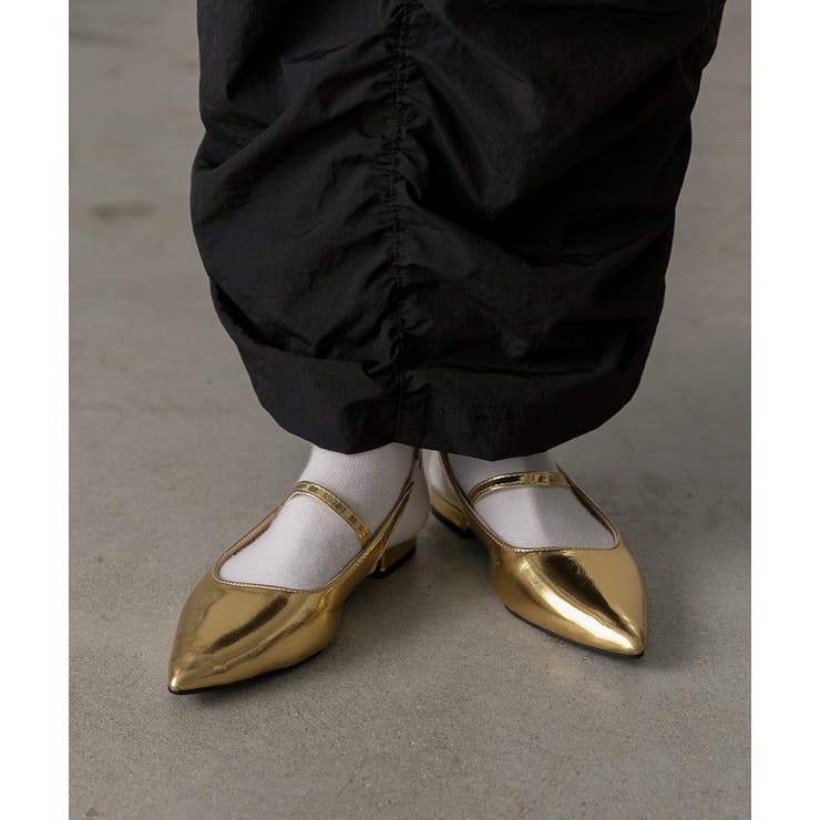 ポインテッドトゥ フラットシューズ | ad thie | 詳細画像9 