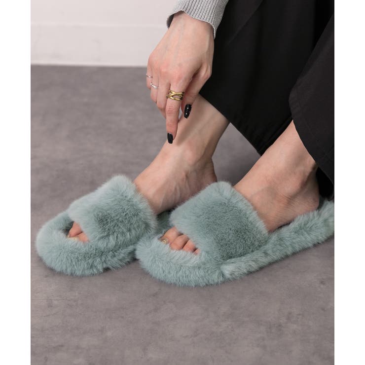 ふわふわ エコファーサンダル | ad thie | 詳細画像11 