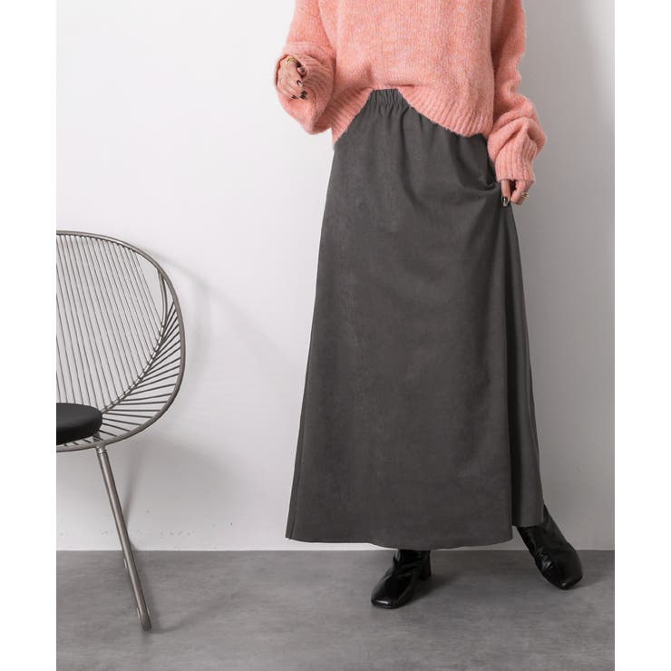 スエードタッチ ロングスカート | ad thie | 詳細画像11 