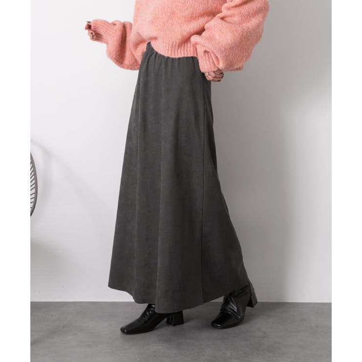 スエードタッチ ロングスカート | ad thie | 詳細画像9 