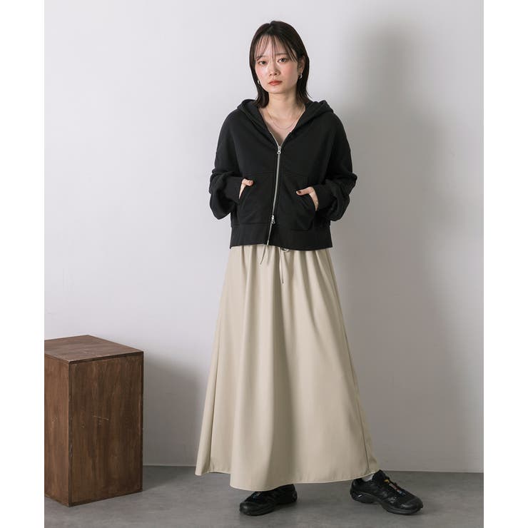 レザーライク ロングスカート | ad thie | 詳細画像8 