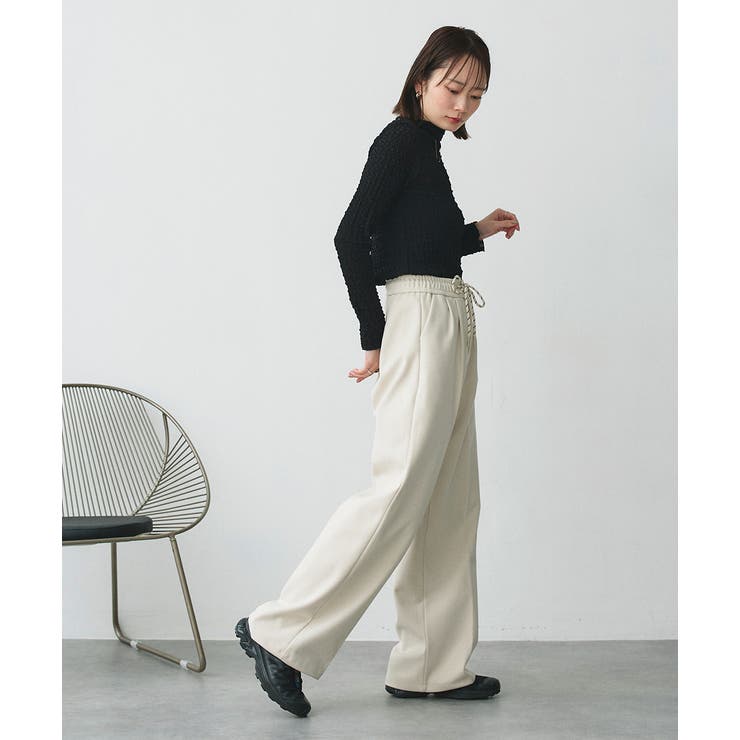 ウエストコード タックパンツ | ad thie | 詳細画像3 