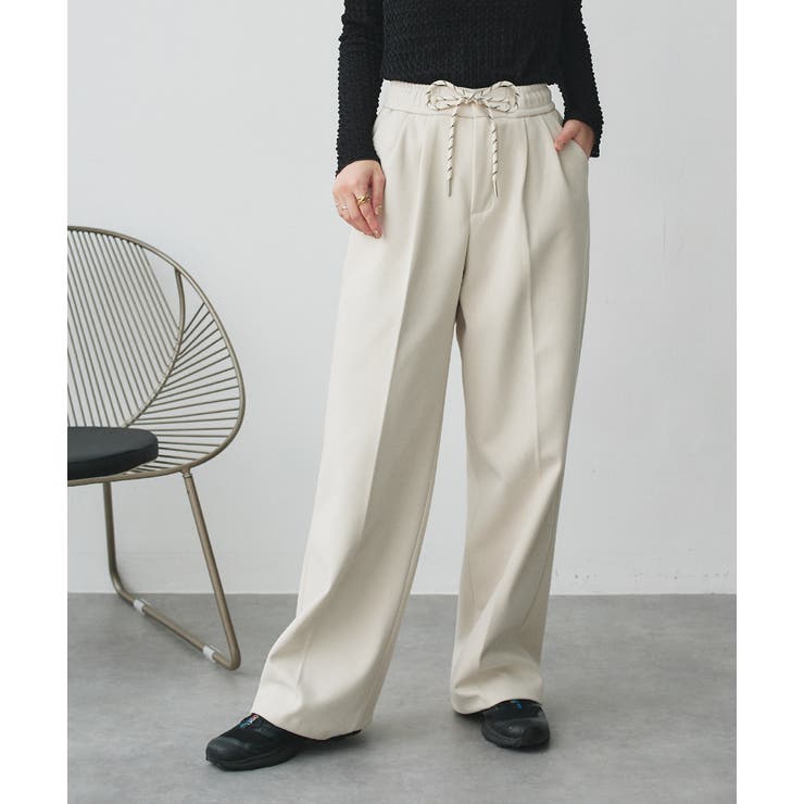 ウエストコード タックパンツ[品番：ADEW0004659]｜ad thie
