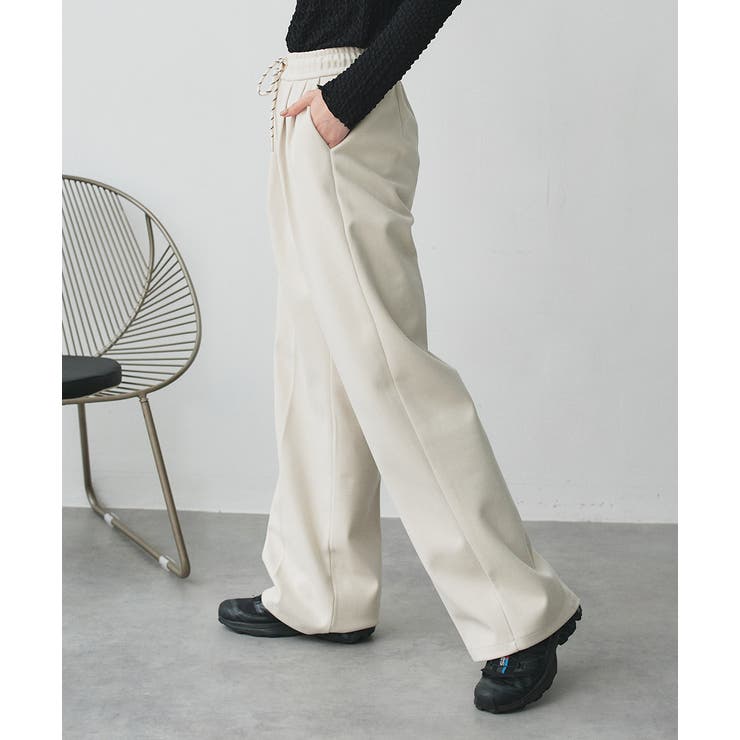 タックワイドパンツ パンツ レディース テーパード 送料無料