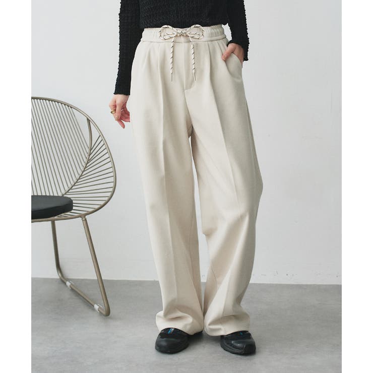 ウエストコード タックパンツ[品番：ADEW0004659]｜ad thie