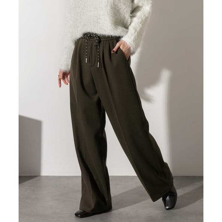 ウエストコード タックパンツ[品番：ADEW0004659]｜ad thie