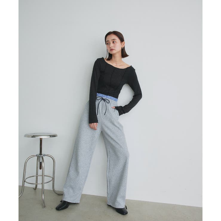 ダブルウエストスウェットパンツ | ad thie | 詳細画像12 