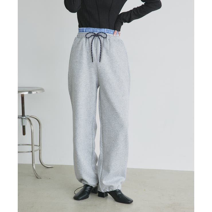 ダブルウエストスウェットパンツ | ad thie | 詳細画像13 