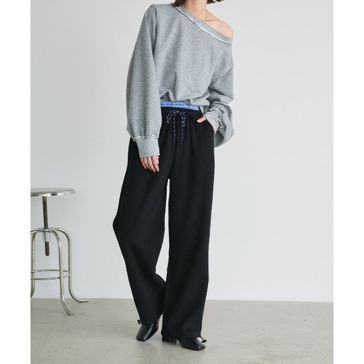 ダブルウエストスウェットパンツ | ad thie | 詳細画像5 