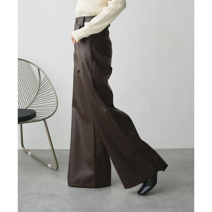 レザーライクパンツ | ad thie | 詳細画像11 