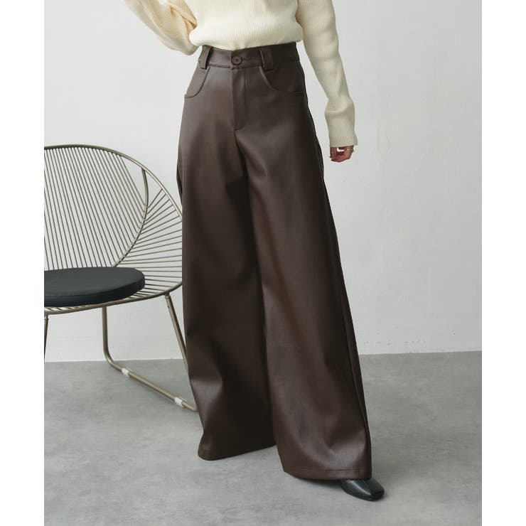 レザーライクパンツ | ad thie | 詳細画像14 